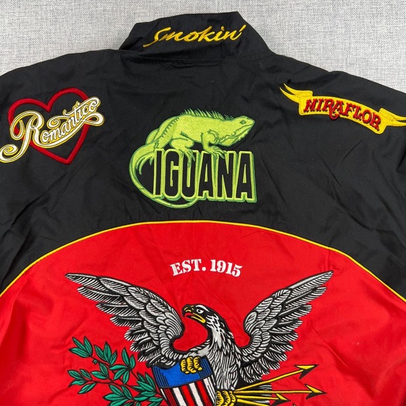 Vintage 90s Thompson & Co Cigars Racing Jacket Men XL Embroidered Patches Bomber - Picture 11 of 14